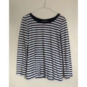 Splendid Women's Navy Blue Striped  Top - Size L